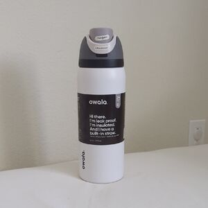 Owala White and Black Insulated Water Bottle